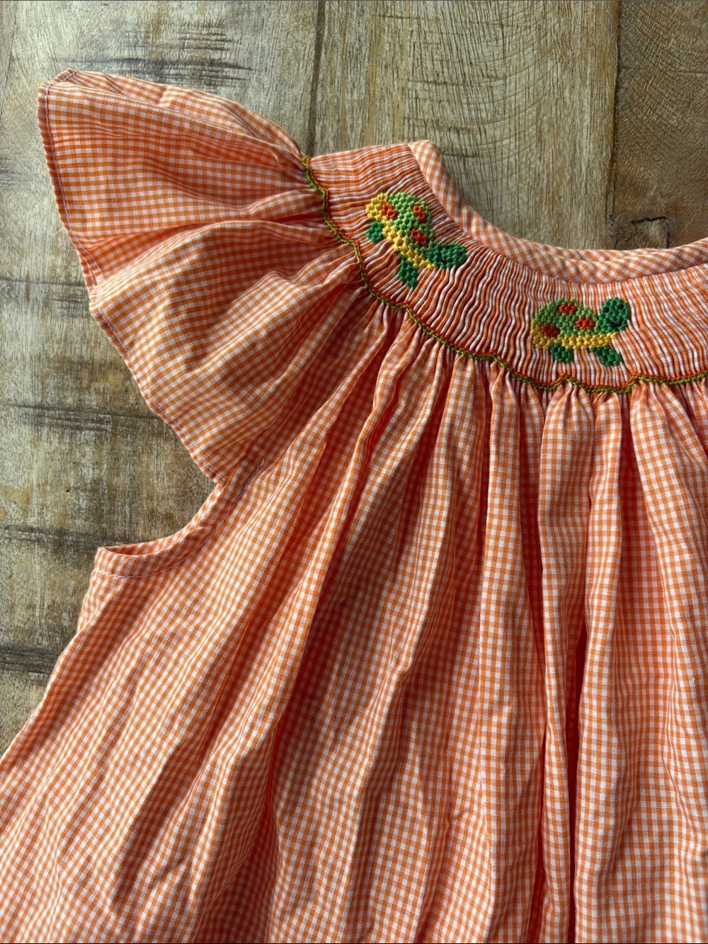 Be Mine Gingham Smocked Dress 4t